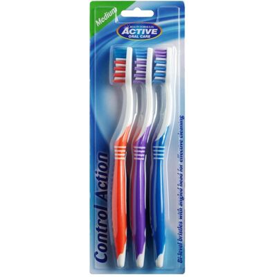 Beauty Formulas, Handzahnbürste, Active Oral Care - Control Action Toothbrushes Medium 3 Pcs. Beauty Formulas, Handzahnbürste, Active Oral Care - Control Action Toothbrushes Medium 3 Pcs.