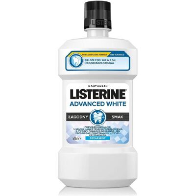 Listerine, Mundspülung, Advanced White Mild Taste płyn do płukania jamy ustnej White 500ml (500 ml, Mundspülung, Mundwasser) Listerine, Mundspülung, Advanced White Mild Taste płyn do płukania jamy ustnej White 500ml (500 ml, Mundspülung, Mundwasser)