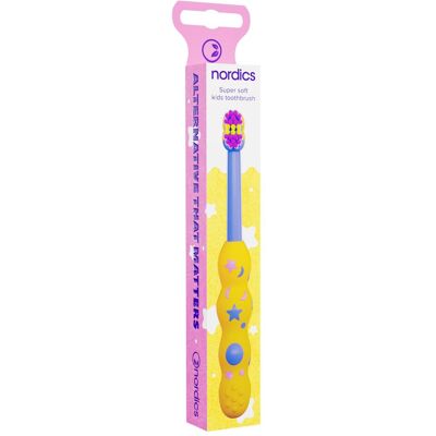 Nordics, Handzahnbürste, Zahnbürste für Kinder Gelb 4080 Super Softics - (Extra weich, 1x) Nordics, Handzahnbürste, Zahnbürste für Kinder Gelb 4080 Super Softics - (Extra weich, 1x)