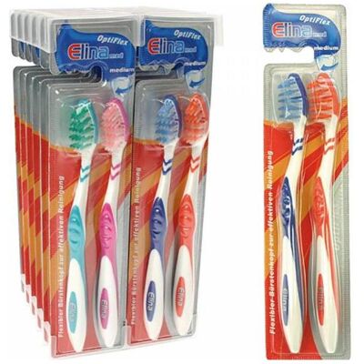 Magni, Handzahnbürste, Zahnbürste Elina 2er Flexident med (Mittel) Magni, Handzahnbürste, Zahnbürste Elina 2er Flexident med (Mittel)