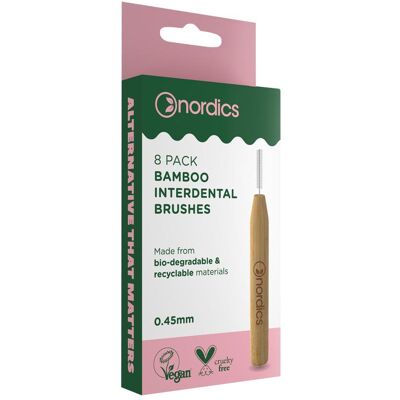 Nordics, Interdentalbürste, Öko Bambus (8x, 0.45 mm) Nordics, Interdentalbürste, Öko Bambus (8x, 0.45 mm)