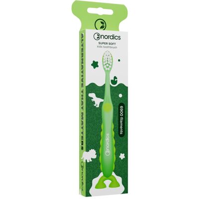 Nordics, Handzahnbürste, Kinderzahnbürste 6900 Super Weicher Grüner Dinosaurier (Extra weich, 1x) Nordics, Handzahnbürste, Kinderzahnbürste 6900 Super Weicher Grüner Dinosaurier (Extra weich, 1x)