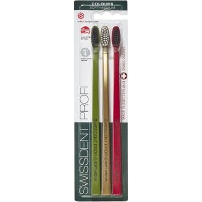 Swissdent, Handzahnbürste, Soft-Medium Festive Toothbrush 2 + 1 FREE (Mittel, 3x) Swissdent, Handzahnbürste, Soft-Medium Festive Toothbrush 2 + 1 FREE (Mittel, 3x)