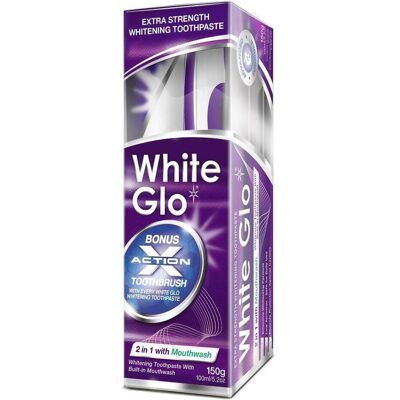 White Glo - 2in1 Whitening Toothpaste with Mouthwash - 100 ml - Mundspülung - Toothpaste White Glo - 2in1 Whitening Toothpaste with Mouthwash - 100 ml - Mundspülung - Toothpaste