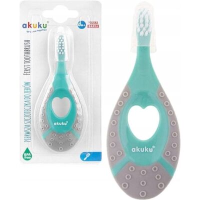 Akuku, Handzahnbürste, Toothbrush for 2 Years - Mint (Weich) Akuku, Handzahnbürste, Toothbrush for 2 Years - Mint (Weich)