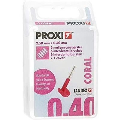 Tandex, Interdentalbürste, Proxi Zylinder-Zahnzwischenraumbürsten – 6 Stück – Koralle – 10,7 g (6x) Tandex, Interdentalbürste, Proxi Zylinder-Zahnzwischenraumbürsten – 6 Stück – Koralle – 10,7 g (6x)