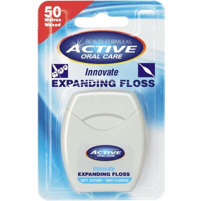 Beauty Formulas, Zahnseide, Active Oral Care - Expanding Floss Dental Mint Swell Made Of Fluorine 50 (50 m) Beauty Formulas, Zahnseide, Active Oral Care - Expanding Floss Dental Mint Swell Made Of Fluorine 50 (50 m)