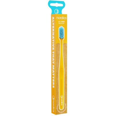 Nordics, Handzahnbürste, Plastik Zahnbürste gelb 6580 Weich - nordisch (Weich, 1x) Nordics, Handzahnbürste, Plastik Zahnbürste gelb 6580 Weich - nordisch (Weich, 1x)