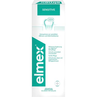 Elmex, Mundspülung, Sensitive Zahnspülung (400 ml, Mundspülung, Mundwasser) Elmex, Mundspülung, Sensitive Zahnspülung (400 ml, Mundspülung, Mundwasser)
