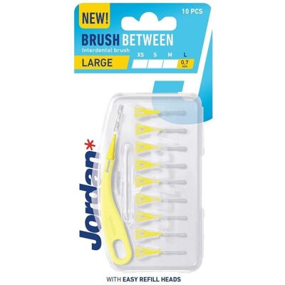 Jordan*, Interdentalbürste, Brush Between Interdental Brushes L Interchangeable Tips 10Pcs. (10x, 0.70 mm) Jordan*, Interdentalbürste, Brush Between Interdental Brushes L Interchangeable Tips 10Pcs. (10x, 0.70 mm)