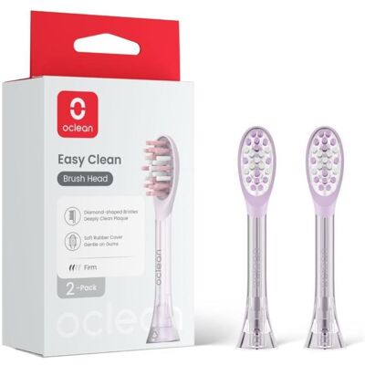 Clean, Zahnbürstenkopf, oclean Ersatz-Zahnbürste C04000419 Brush Head Easy 2er-Pack lila (2x) Clean, Zahnbürstenkopf, oclean Ersatz-Zahnbürste C04000419 Brush Head Easy 2er-Pack lila (2x)