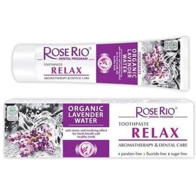 Rose Rio, Zahnpasta, Relax Aromatherapie & Zahnpflege Zahnpasta mit Bio-Lavendelwasser 65ml (65 ml) Rose Rio, Zahnpasta, Relax Aromatherapie & Zahnpflege Zahnpasta mit Bio-Lavendelwasser 65ml (65 ml)