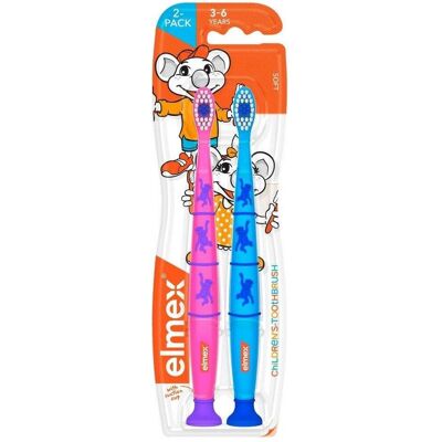Elmex Kinder-Zahnbürste - Weiche, 3-6 Jahre, 2 Stk Elmex Kinder-Zahnbürste - Weiche, 3-6 Jahre, 2 Stk