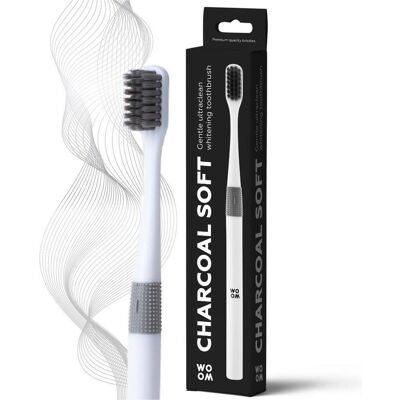 Woom Brand, Handzahnbürste, Charcoal Soft toothbrush with soft bristles (Weich, 1x) Woom Brand, Handzahnbürste, Charcoal Soft toothbrush with soft bristles (Weich, 1x)