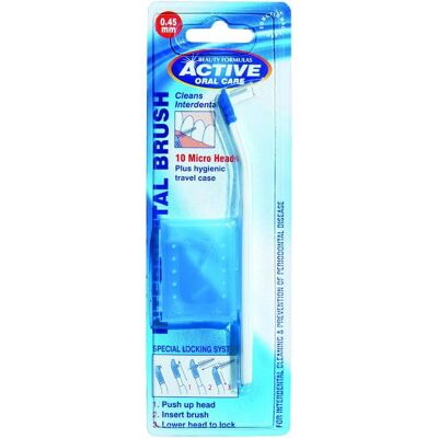 Beauty Formulas, Interdentalbürste, Active Oral Care - Interdental Brush Interdental Brush + Replaceable Attachments 0.45Mm 10Pcs. (10x, 0.45 mm) Beauty Formulas, Interdentalbürste, Active Oral Care - Interdental Brush Interdental Brush + Replaceable Attachments 0.45Mm 10Pcs. (10x, 0.45 mm)
