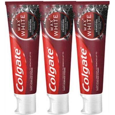 Colgate Max White Charcoal Zahnpasta - Aufhellung - 3x75ml Colgate Max White Charcoal Zahnpasta - Aufhellung - 3x75ml