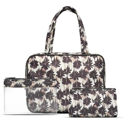 Cimi Gillian Jones - 3-piece cosmetic bag set - Palm print, Necessaire, Mehrfarbig Cimi Gillian Jones - 3-piece cosmetic bag set - Palm print, Necessaire, Mehrfarbig
