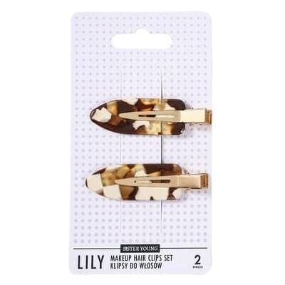 Lilly and Sid, Haarklammer + Haarclips, Lily Makeup Hair Clips Set Milk Coffee 2 Pieces (2 Stk.) Lilly and Sid, Haarklammer + Haarclips, Lily Makeup Hair Clips Set Milk Coffee 2 Pieces (2 Stk.)