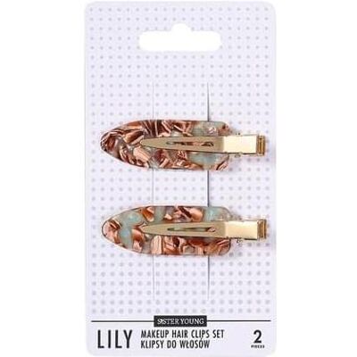 Lilly and Sid, Haarklammer + Haarclips, Lily Makeup Hair Clips Set Green Coffee 2 Pieces (2 Stk.) Lilly and Sid, Haarklammer + Haarclips, Lily Makeup Hair Clips Set Green Coffee 2 Pieces (2 Stk.)