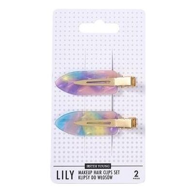 Lilly and Sid, Haarklammer + Haarclips, Lily Hair Clips For Makeup Pink Purple 2 Pieces (2 Stk.) Lilly and Sid, Haarklammer + Haarclips, Lily Hair Clips For Makeup Pink Purple 2 Pieces (2 Stk.)