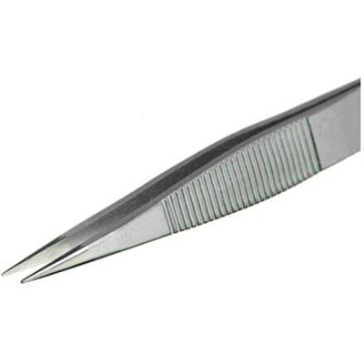 Piergiacomi, Pinzette, Pinzette, mit dicken flachen Spitzen, aussen geriffelt, 120 mm Piergiacomi, Pinzette, Pinzette, mit dicken flachen Spitzen, aussen geriffelt, 120 mm
