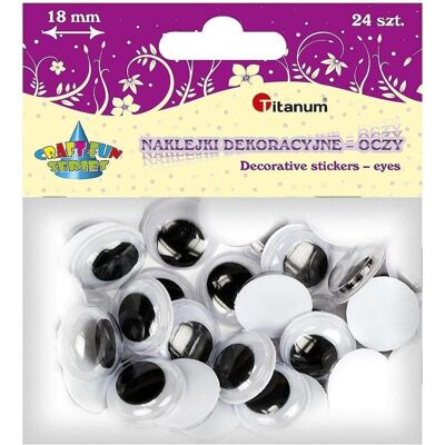 Titanum, Künstliche Wimpern, Selbstklebende Augen ohne Wimpern 18 mm rund 24 Stk (Künstliche Wimpern) Titanum, Künstliche Wimpern, Selbstklebende Augen ohne Wimpern 18 mm rund 24 Stk (Künstliche Wimpern)