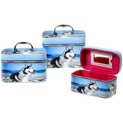 Adar, Zubehör Make-up, L-Kofferraum, Koffer mit Spiegel, Reissverschluss, 23x17x15cm Adar, Zubehör Make-up, L-Kofferraum, Koffer mit Spiegel, Reissverschluss, 23x17x15cm