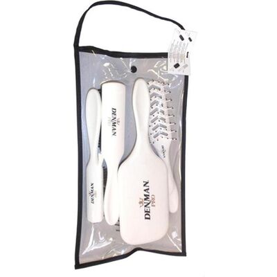 Denman, Haarbürste + Kamm, Pinselset Weiss Denman, Haarbürste + Kamm, Pinselset Weiss