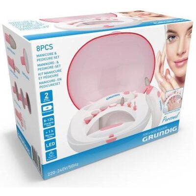 Grundig Nagelpflegegerät, Maniküre und Pediküre-Set 7 weiss 8 Stück Grundig Nagelpflegegerät, Maniküre und Pediküre-Set 7 weiss 8 Stück