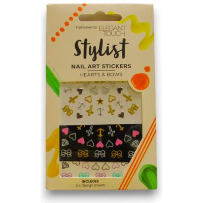 Elegant Touch, Nagelstyling + Kunstnägel, Hearts & Bows Nail Art Sticker (Nagelverzierung) Elegant Touch, Nagelstyling + Kunstnägel, Hearts & Bows Nail Art Sticker (Nagelverzierung)
