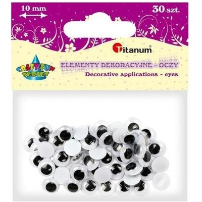 Titanum, Künstliche Wimpern, Augen ohne Kleber und Wimpern 10mm 30St Titanum, Künstliche Wimpern, Augen ohne Kleber und Wimpern 10mm 30St