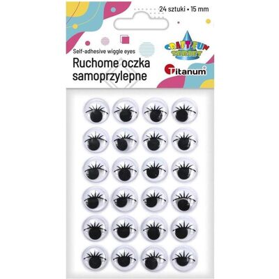 Titanum, Künstliche Wimpern, Selbstklebende Augen mit Wimpern 15mm rund, 24 Stk (Künstliche Wimpern) Titanum, Künstliche Wimpern, Selbstklebende Augen mit Wimpern 15mm rund, 24 Stk (Künstliche Wimpern)