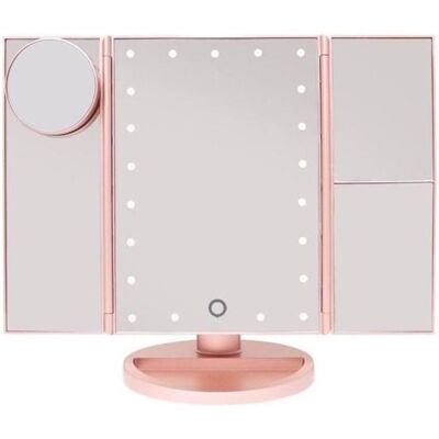 Uniq, Kosmetikspiegel, Hollywood trifold make up spejl - rose gold Uniq, Kosmetikspiegel, Hollywood trifold make up spejl - rose gold