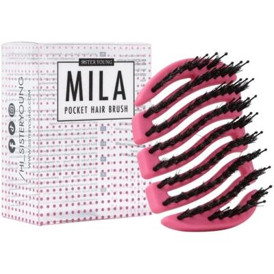 Sister Young, Haarbürste + Kamm, Mila Pocket Fuchsia Bv - Mini Brush With Boar Bristles In Fuchsia Sister Young, Haarbürste + Kamm, Mila Pocket Fuchsia Bv - Mini Brush With Boar Bristles In Fuchsia