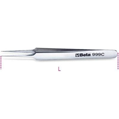 BETA, Pinzette, 009990019 999C Pinzette mit dünnen, spitzen Backen 110 L mm BETA, Pinzette, 009990019 999C Pinzette mit dünnen, spitzen Backen 110 L mm