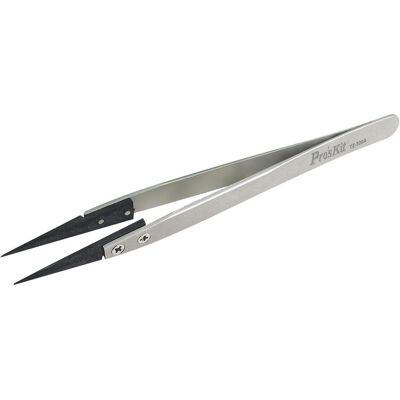 Pro'sKit, Pinzette, TZ-300A Antistatische Pinzette mit weichen Spitzen – Feine Spitzen – 130 mm Pro'sKit, Pinzette, TZ-300A Antistatische Pinzette mit weichen Spitzen – Feine Spitzen – 130 mm