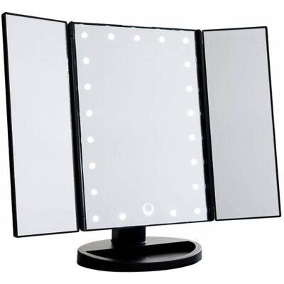Uniq, Kosmetikspiegel, Hollywood trifold make up spejl sort Uniq, Kosmetikspiegel, Hollywood trifold make up spejl sort