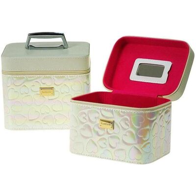 Adar, Zubehör Make-up, M Kofferraum, Koffer mit Spiegel, Reissverschluss, 21x14x13cm Adar, Zubehör Make-up, M Kofferraum, Koffer mit Spiegel, Reissverschluss, 21x14x13cm