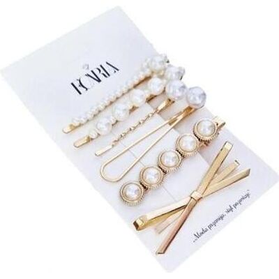 Ecarla, Haarklammer + Haarclips, Elegant Hairpins Gold 4Pcs (4 Stk.) Ecarla, Haarklammer + Haarclips, Elegant Hairpins Gold 4Pcs (4 Stk.)