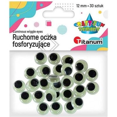 Titanum, Künstliche Wimpern, Augen phosphoreszierend ohne Wimpern 12mm 30Stk Titanum, Künstliche Wimpern, Augen phosphoreszierend ohne Wimpern 12mm 30Stk