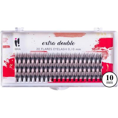 Ibra, Künstliche Wimpern, EXTRA DOUBLE C-0.10 - 10mm Wimpernbüschel 1op. (Künstliche Wimpern) Ibra, Künstliche Wimpern, EXTRA DOUBLE C-0.10 - 10mm Wimpernbüschel 1op. (Künstliche Wimpern)