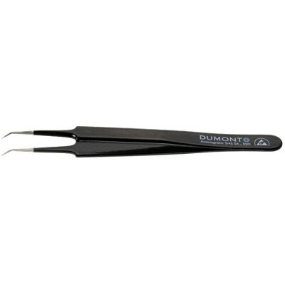 DuMont, Pinzette, Pinzette ESD Typ 5/45, sehr feine Spitzen, 45° gebogen, amagnetischer Stahl DuMont, Pinzette, Pinzette ESD Typ 5/45, sehr feine Spitzen, 45° gebogen, amagnetischer Stahl
