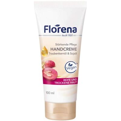 Florena, Handcreme, Handcreme mit Traubensamenöl und Sojamöl, 100 ml (100 ml) Florena, Handcreme, Handcreme mit Traubensamenöl und Sojamöl, 100 ml (100 ml)