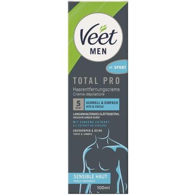 Veet, Wachs + Enthaarungscreme, Men Haarentfernungscreme Beine & Körper sensible Haut Tube 100 ml (100 ml) Veet, Wachs + Enthaarungscreme, Men Haarentfernungscreme Beine & Körper sensible Haut Tube 100 ml (100 ml)