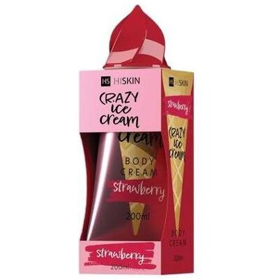 Hiskin, Bodylotion, Crazy Ice Cream Körpercreme Erdbeere 200ml (Body Butter, Körpercreme, 200 ml) Hiskin, Bodylotion, Crazy Ice Cream Körpercreme Erdbeere 200ml (Body Butter, Körpercreme, 200 ml)