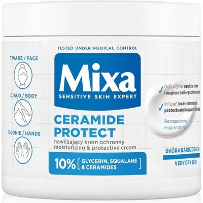 Mixa, Bodylotion, KREM Ceramide nawilżający d/twarzy i ciała (Körpercreme, 400 ml) Mixa, Bodylotion, KREM Ceramide nawilżający d/twarzy i ciała (Körpercreme, 400 ml)