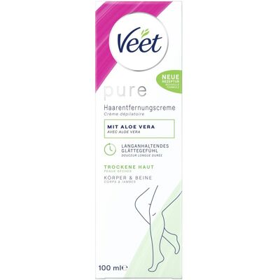 Veet, Wachs + Enthaarungscreme, Pure Enthaarungscreme Körper & Beine, trockene Haut (100ml) (100 ml) Veet, Wachs + Enthaarungscreme, Pure Enthaarungscreme Körper & Beine, trockene Haut (100ml) (100 ml)