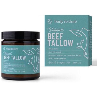 Body Restore, Bodylotion, - Eucalyptus and Mint Whipped Beef Tallow Body Cream 71 g (Körpercreme) Body Restore, Bodylotion, - Eucalyptus and Mint Whipped Beef Tallow Body Cream 71 g (Körpercreme)