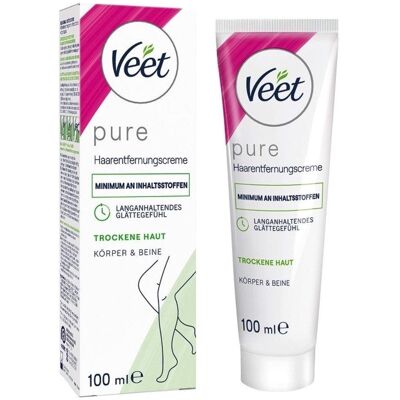 Veet, Wachs + Enthaarungscreme, Pure Enthaarungscreme Körper & Beine, trockene Haut (100ml) (100 ml) Veet, Wachs + Enthaarungscreme, Pure Enthaarungscreme Körper & Beine, trockene Haut (100ml) (100 ml)
