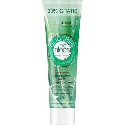 Eveline, Handcreme, Glycerin Concentrated Hand And Nail Cream Deeply Nourishing And Smoothing Bio Aloe & Karite (100 ml) Eveline, Handcreme, Glycerin Concentrated Hand And Nail Cream Deeply Nourishing And Smoothing Bio Aloe & Karite (100 ml)